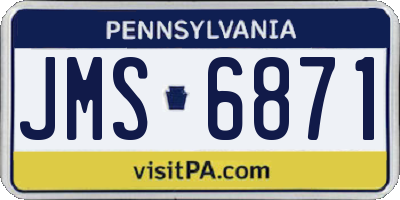 PA license plate JMS6871