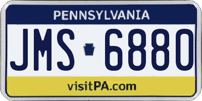 PA license plate JMS6880