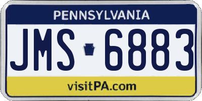 PA license plate JMS6883