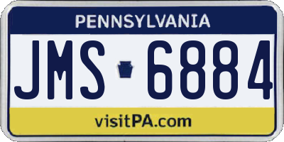 PA license plate JMS6884