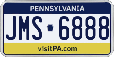 PA license plate JMS6888