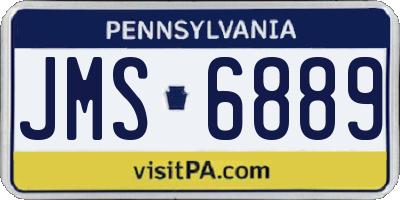 PA license plate JMS6889