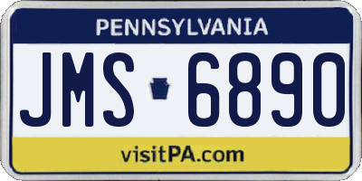 PA license plate JMS6890
