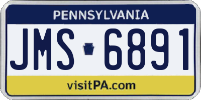 PA license plate JMS6891