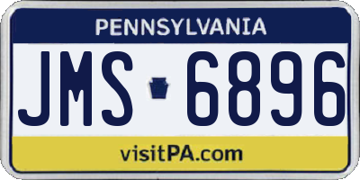 PA license plate JMS6896