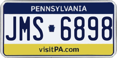 PA license plate JMS6898