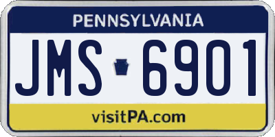 PA license plate JMS6901