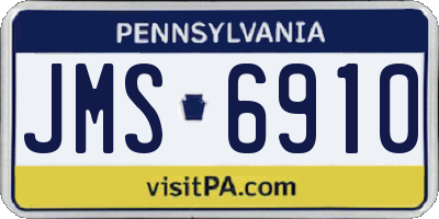 PA license plate JMS6910