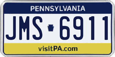 PA license plate JMS6911