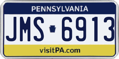 PA license plate JMS6913