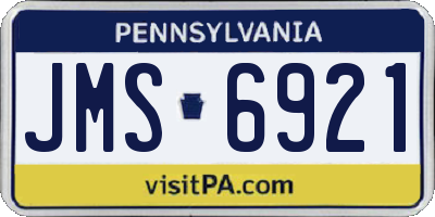 PA license plate JMS6921