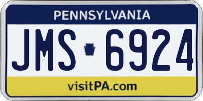 PA license plate JMS6924