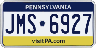 PA license plate JMS6927
