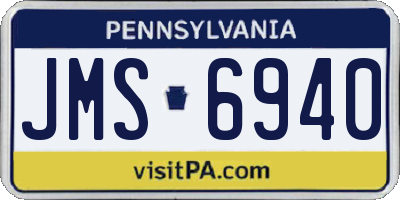 PA license plate JMS6940
