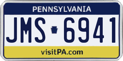 PA license plate JMS6941