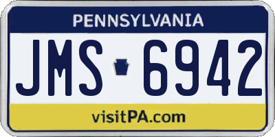 PA license plate JMS6942