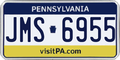 PA license plate JMS6955