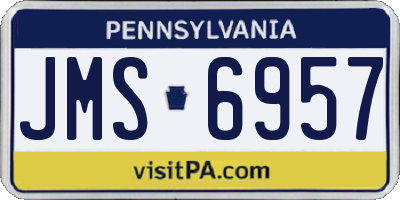 PA license plate JMS6957