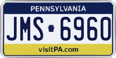 PA license plate JMS6960
