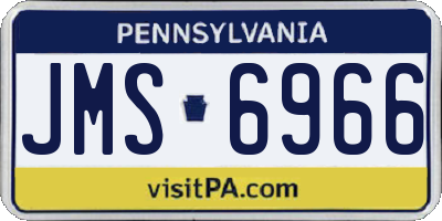 PA license plate JMS6966