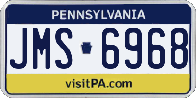 PA license plate JMS6968