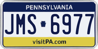 PA license plate JMS6977