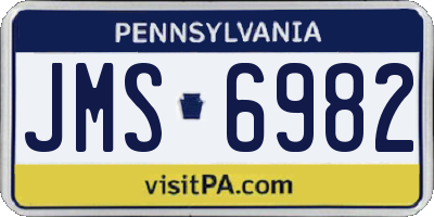 PA license plate JMS6982