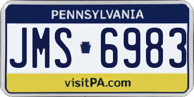 PA license plate JMS6983