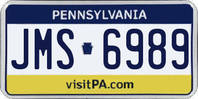 PA license plate JMS6989