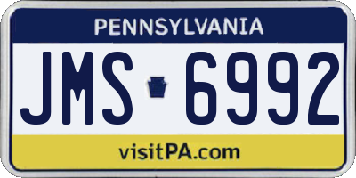 PA license plate JMS6992