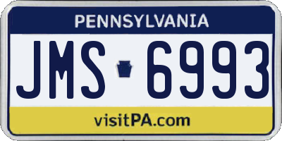 PA license plate JMS6993