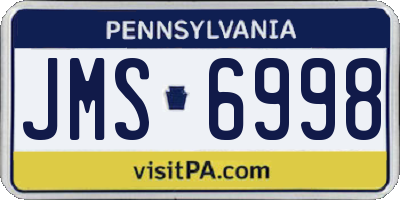 PA license plate JMS6998