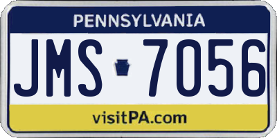 PA license plate JMS7056