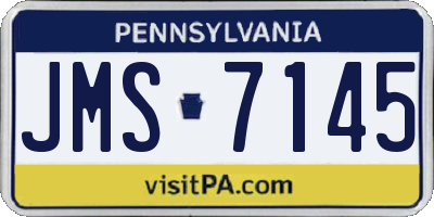 PA license plate JMS7145