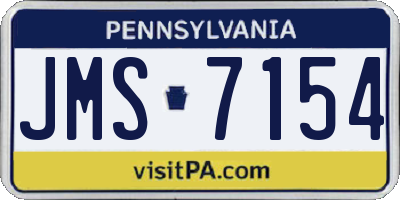 PA license plate JMS7154