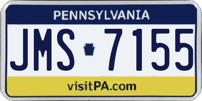 PA license plate JMS7155