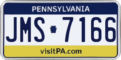 PA license plate JMS7166