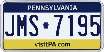 PA license plate JMS7195