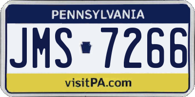 PA license plate JMS7266