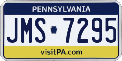 PA license plate JMS7295