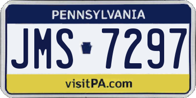 PA license plate JMS7297
