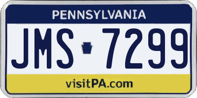 PA license plate JMS7299
