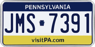 PA license plate JMS7391