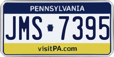 PA license plate JMS7395