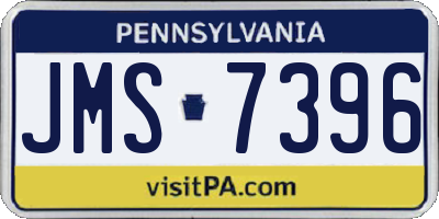 PA license plate JMS7396