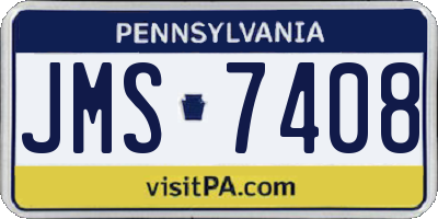 PA license plate JMS7408