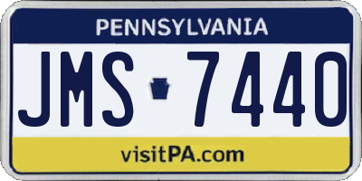 PA license plate JMS7440