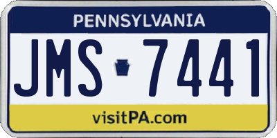 PA license plate JMS7441
