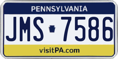 PA license plate JMS7586