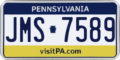 PA license plate JMS7589